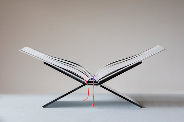 Bookstand; X in Smoked Acrylic