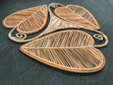 Placemat / Centrepiece Handmade, Peach / Natural