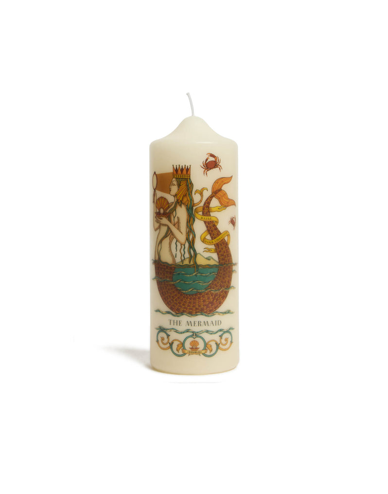 The Mermaid Printed Pillar Candle