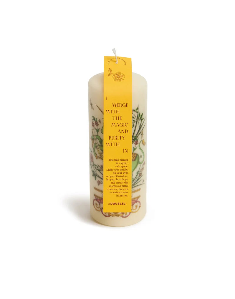 Candle - The Unicorn Printed Pillar Candle By La Double J