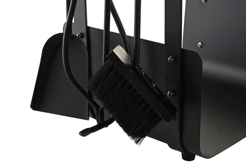 Fireplace tools and log holder