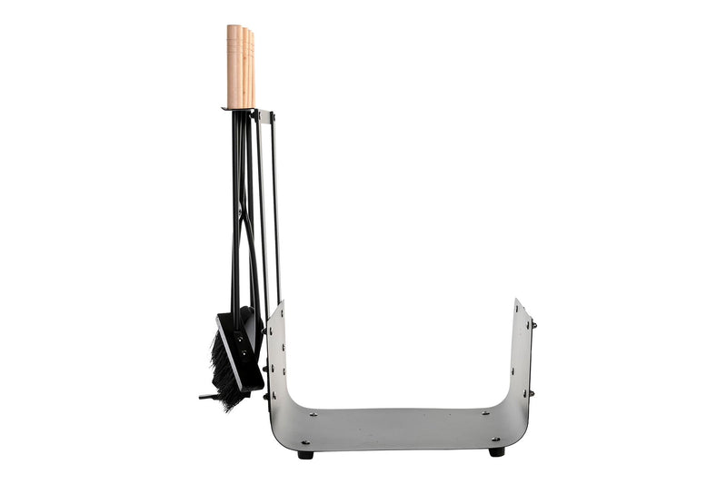 Fireplace tools and log holder