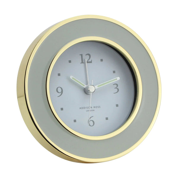 Alarm Clock e-Gold on Zinc. Stone Grey & Gold Alarm Clock.