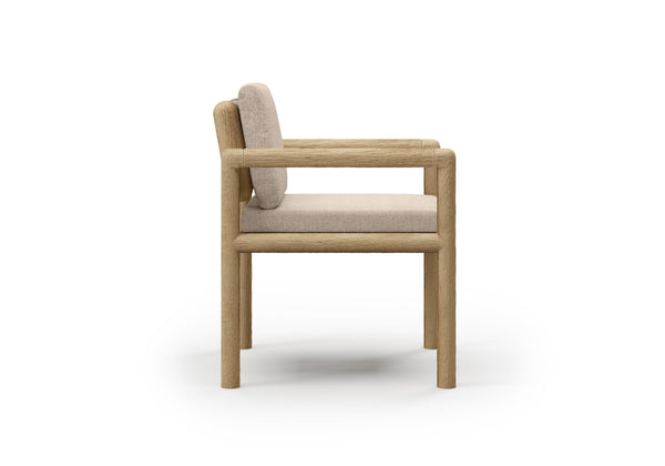 Dining Chair with Armrest - Caleo-Natural