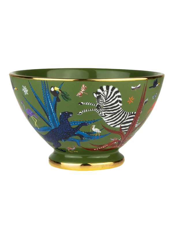 Ceramic Bowl - Jungle, Green