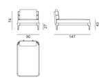 Chaise Longue - Outdoor Gervasoni Mediterraneo Collection