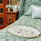 Oval Tray - Chinoiserie, Green