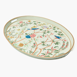 Oval Tray - Chinoiserie, Green