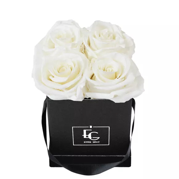 Classic Infinity Rose Black Box - Pure White