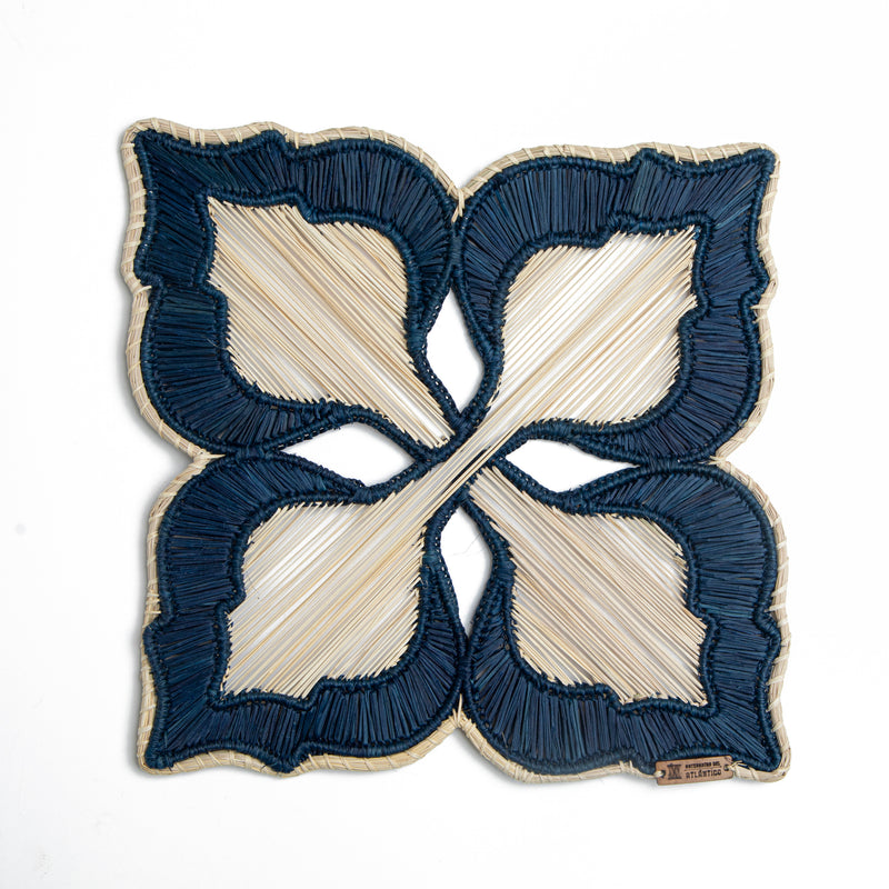 Placemat / Centrepiece- Handmade, natural-blue