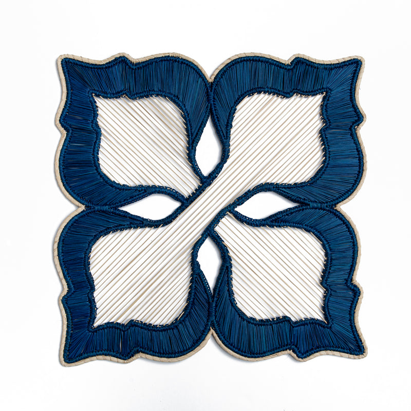 Placemat / Centrepiece- Handmade, natural-blue