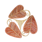 Placemat - Handmade, Terracotta/Natural - Leaves