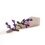 Napkin Ring - Handmade, Lavender & Green, Set of 4