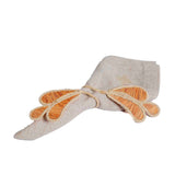 Napkin Ring - Handmade, Peach & Natural, Set of 4