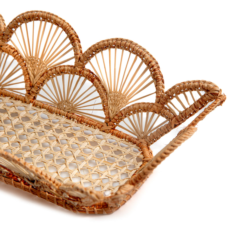 Basket - Handmade in Iraca Palm, Natural & Terracotta