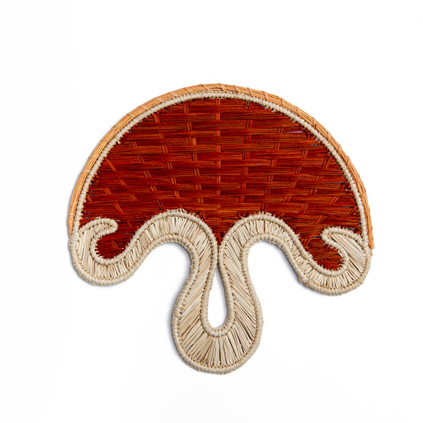 Fan - Handmade, brown-natural