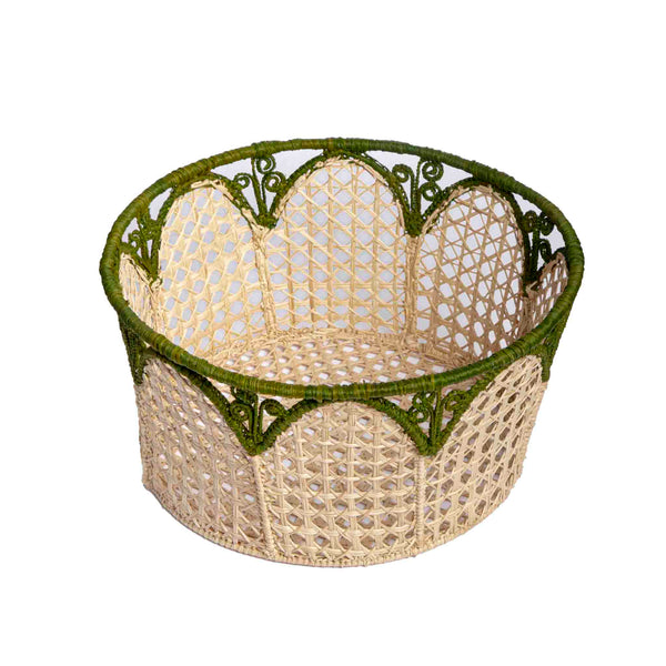 Food Dome - Handmade in Iraca Palm, natural-green