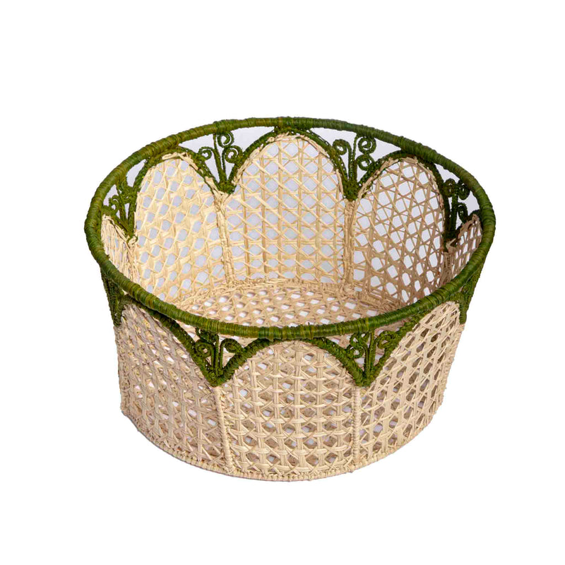Food Dome - Handmade in Iraca Palm, natural-green