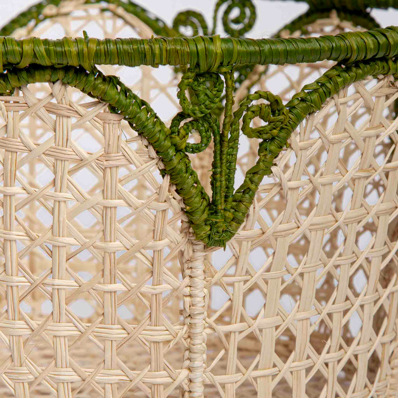 Food Dome - Handmade in Iraca Palm, natural-green