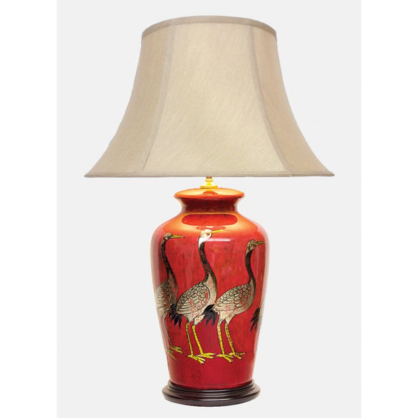 Lamp with Cranes - Porcelain