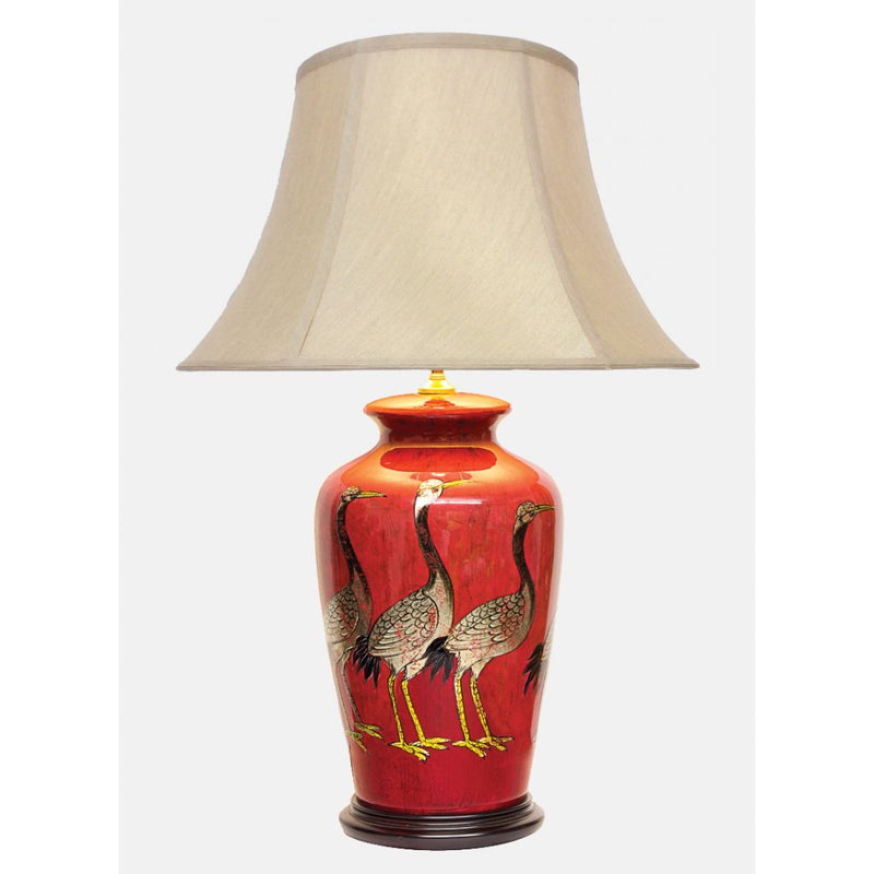 Lamp with Cranes - Porcelain