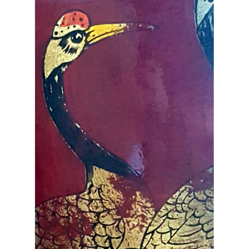 Lamp with Cranes - Porcelain