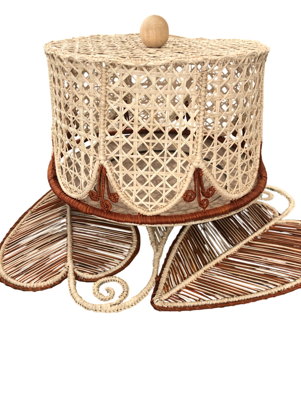 Food Dome - Handmade in Iraca Palm, natural-brown