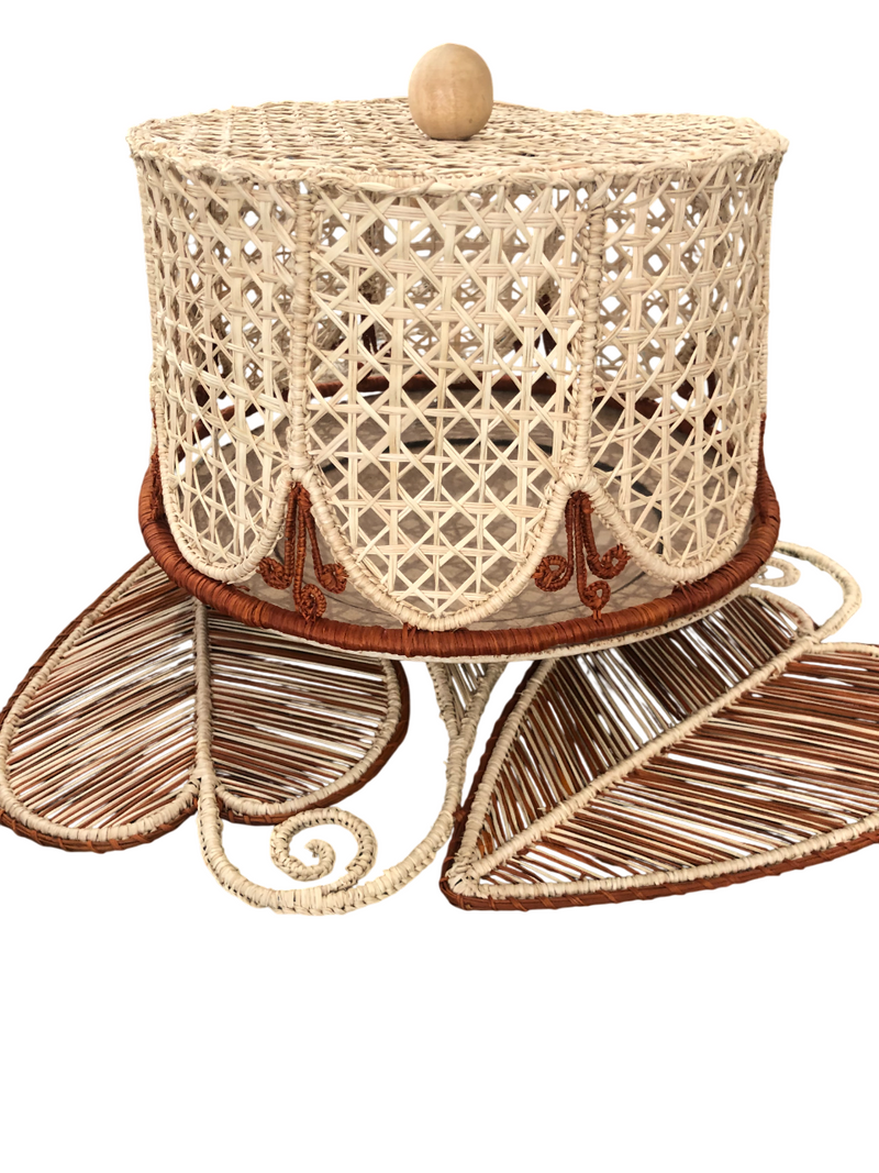 Food Dome - Handmade in Iraca Palm, natural-brown