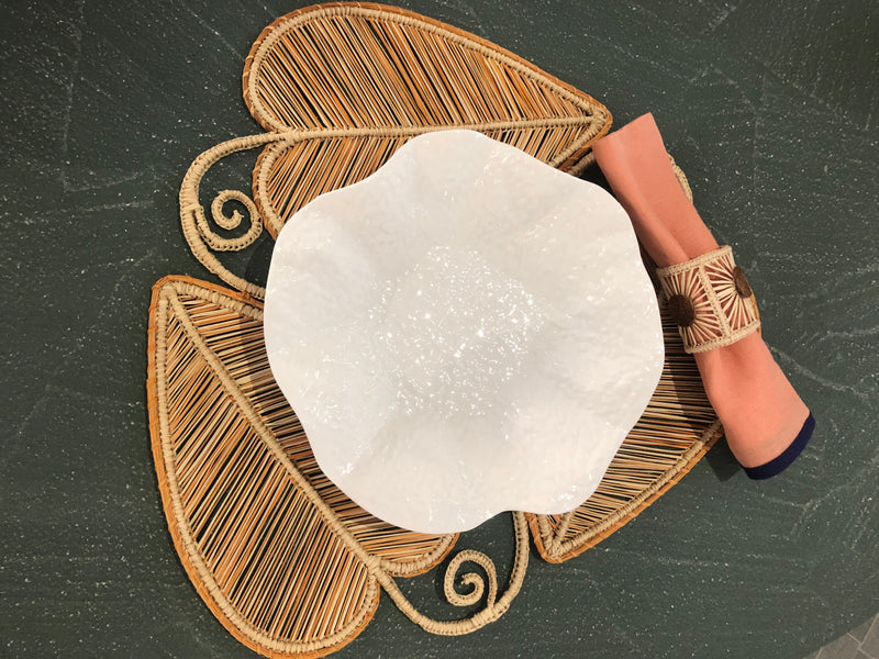 Placemat / Centrepiece Handmade, Peach / Natural