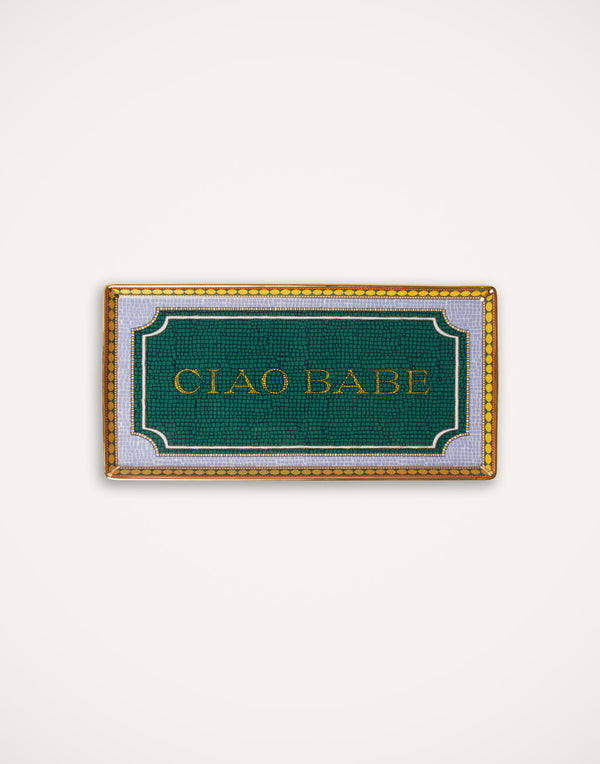Tray in Porcelain - Ciao Babe by La DoubleJ