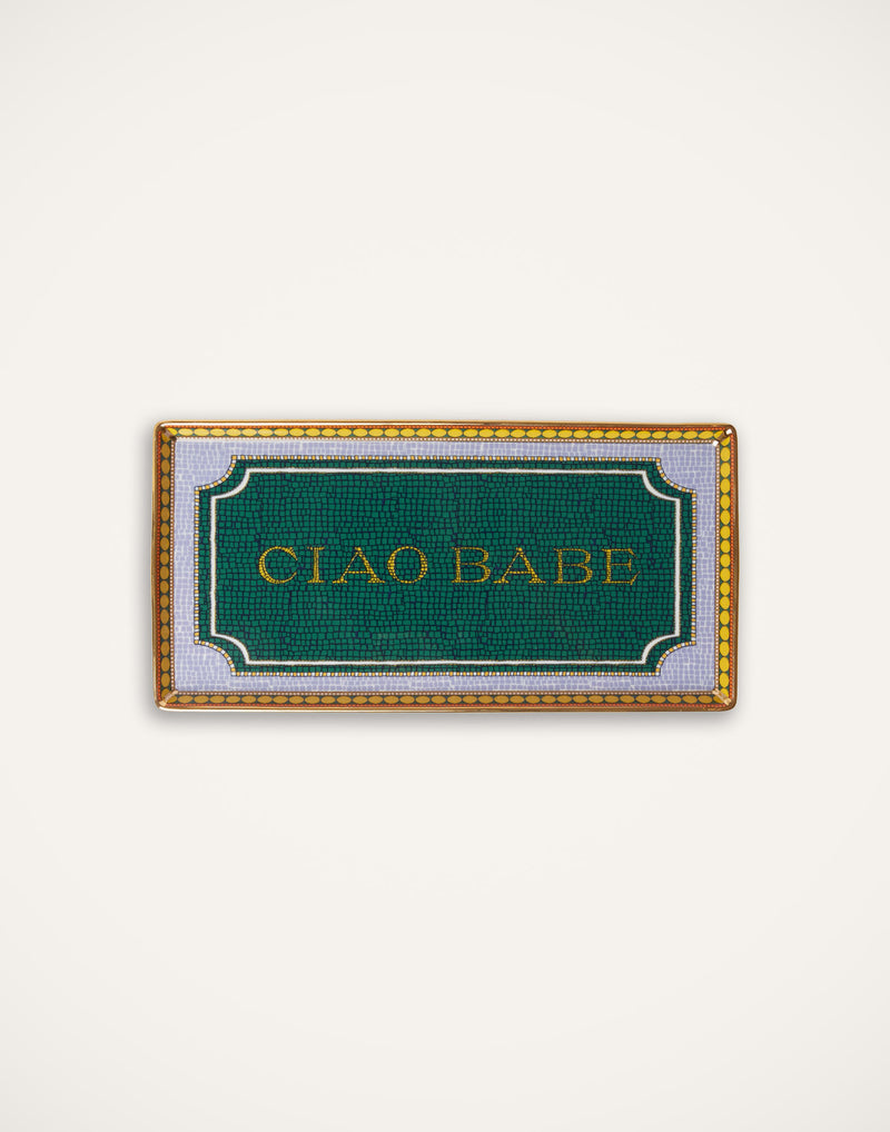 Tray in Porcelain - Ciao Babe by La DoubleJ