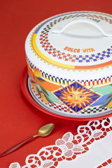 Cake Plate with Dome in Stainless Steel, Dolce Vita
