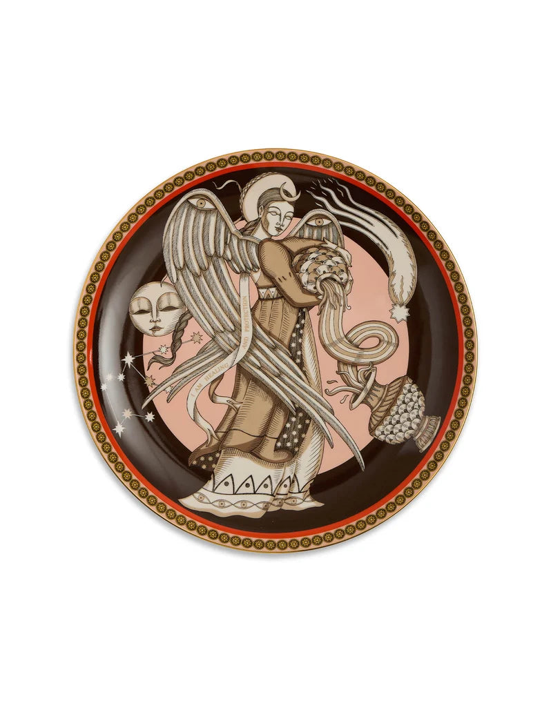 The Angel Brown in Porcelain Decorative Plate By La Double J