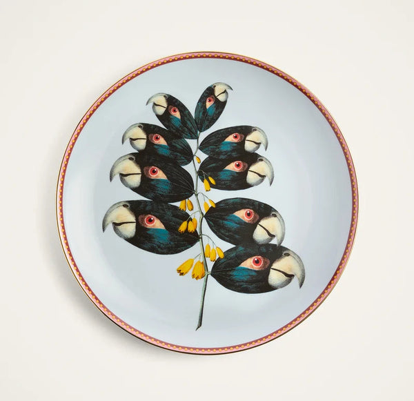 Decorative Plate - Parrotstem Light Blue in Porcelain - Fantastic Creatures