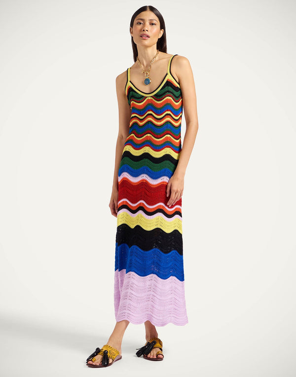 Multicolour Chevron Dress by La DoubleJ