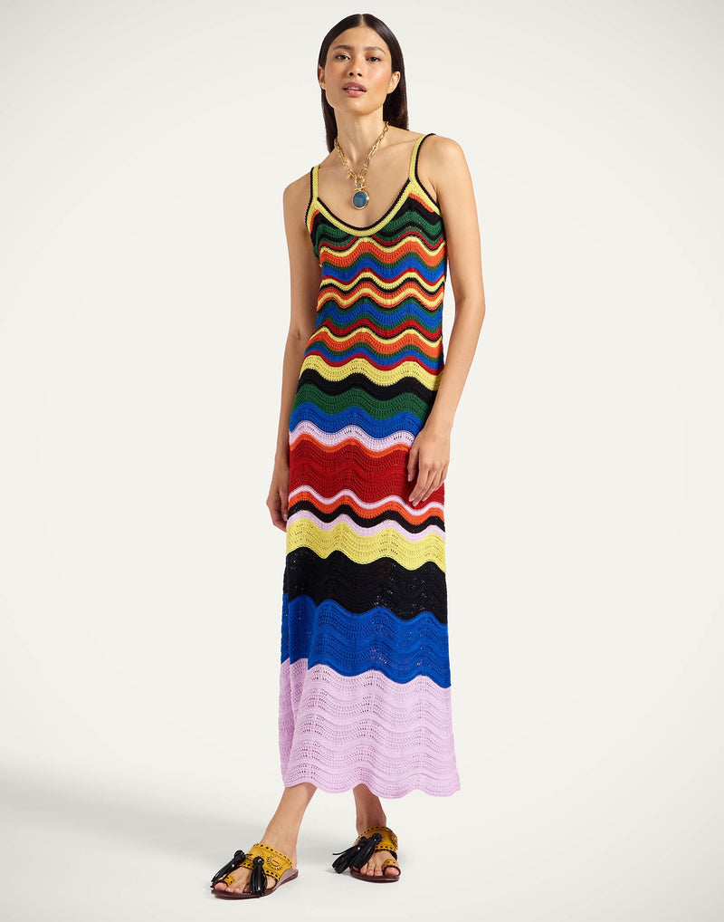 Multicolour Chevron Dress by La DoubleJ