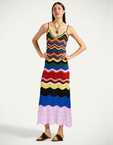 Multicolour Chevron Dress by La DoubleJ