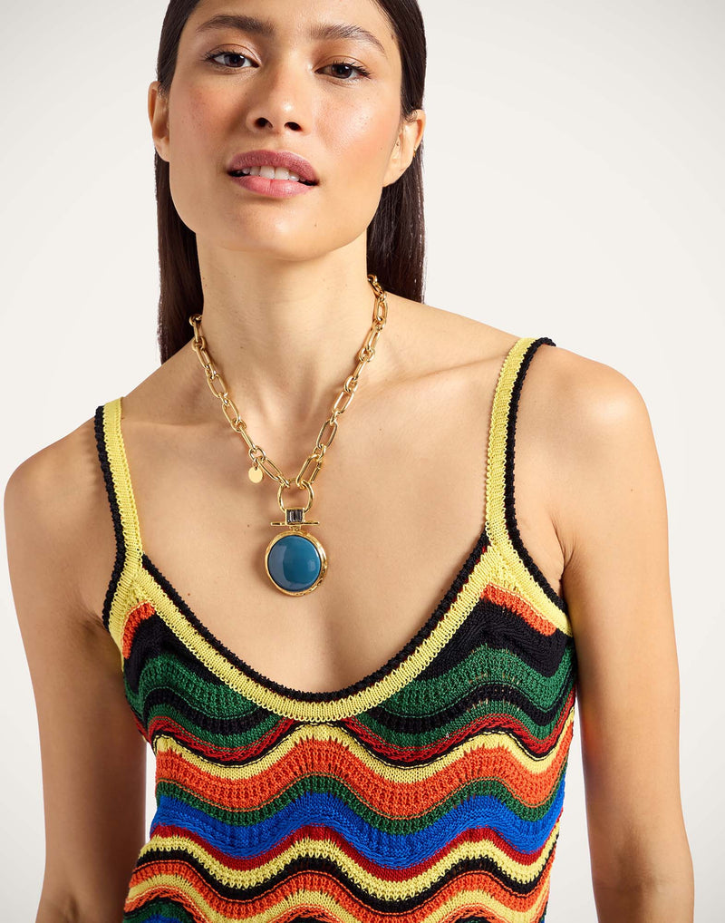 Multicolour Chevron Dress by La DoubleJ