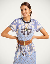 Dress - Sporty Swing Dress Cocoon Placée Blue in Cotton Jersey by La DoubleJ