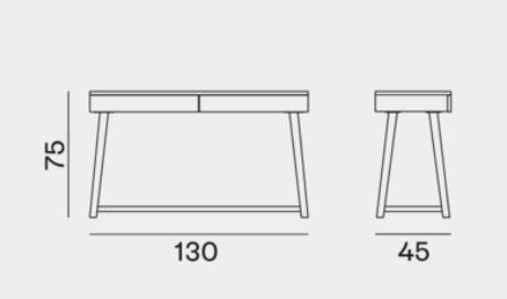 Desk - Indoor Gervasoni Gray Collection