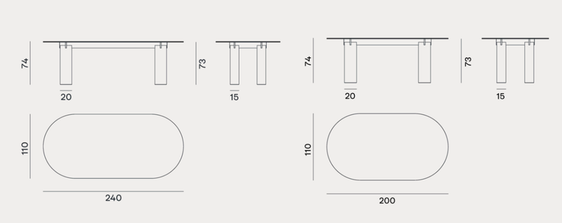 Dining Table - Indoor Gervasoni Daen Collection