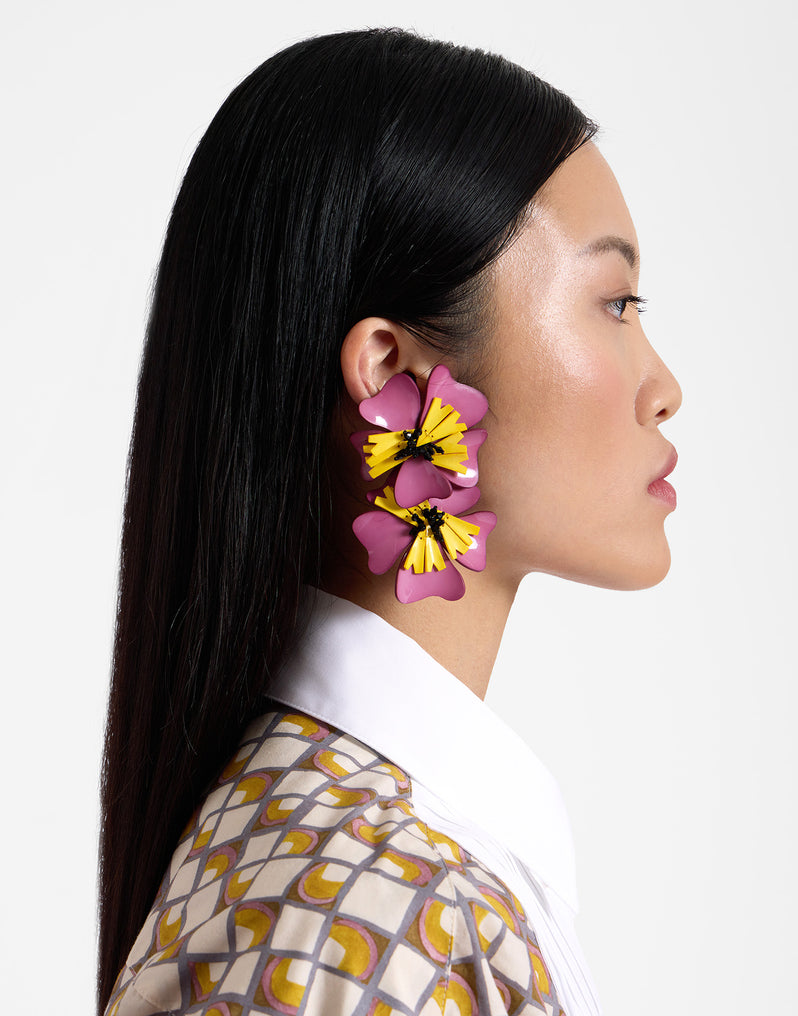 Earrings by La DoubleJ - Flora Pink