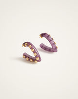 Earrings - Mini Dew - Purple by LaDoubleJ