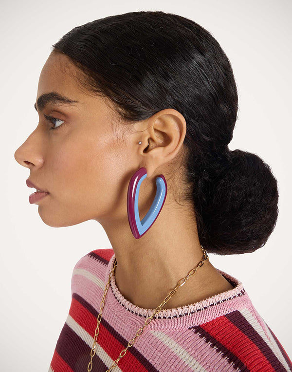 Earrings - Light Blue-Purple by LaDoubleJ