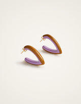 Earrings - Mini Dew - Caramel-Lilac by LaDoubleJ