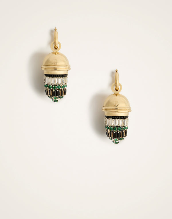 Earrings - Lantern, Green by La DoubleJ
