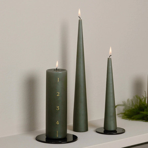 Cone Candles GREEN SOIL