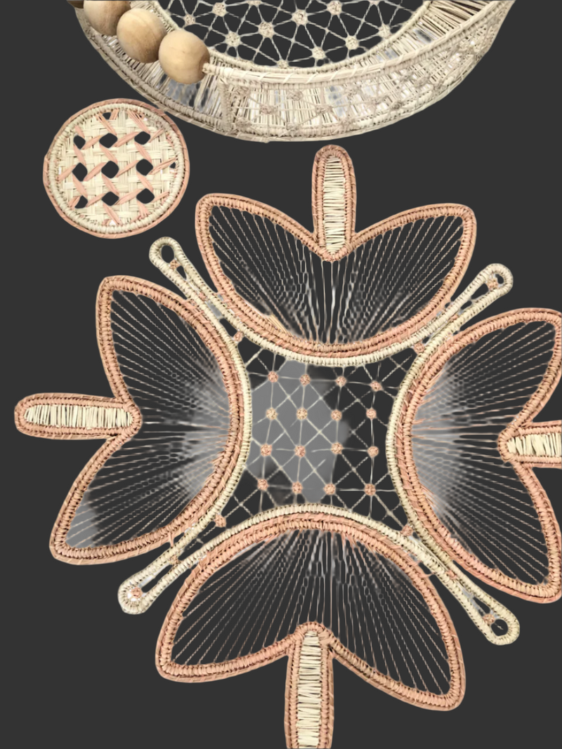 Placemat - Handmade, Natural & Peach