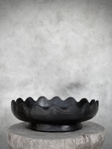 Bowl with Scallop Edge - Black