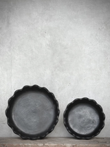 Bowl with Scallop Edge - Black